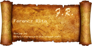 Ferencz Rita névjegykártya